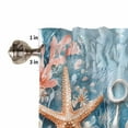 thumbnail image 5 of Blue Coastal Seahorse Kitchen Valances for Windows 60x18 Inch Kitchen Curtains Valances Rod Pocket Summer Beach Starfish Botanical Bathroom Window Valances for Window Treatment Decor, 5 of 6