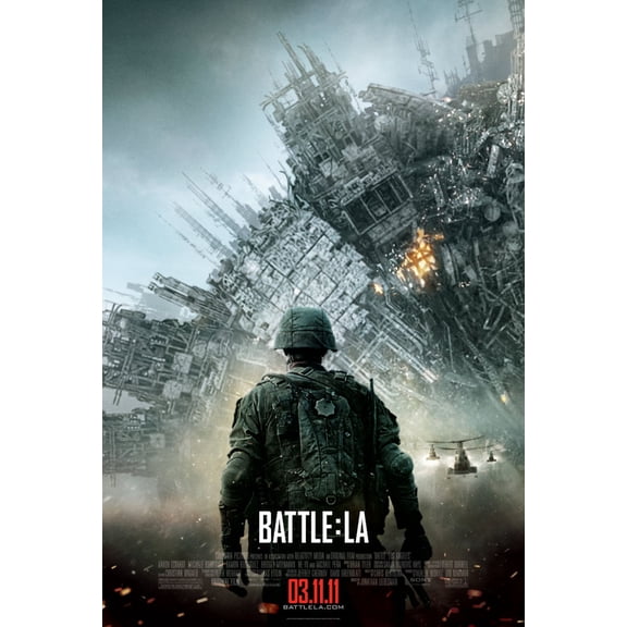 Battle Los Angeles Poster #03 16x24 Poster Medium Art Poster 16x24 Square Adults Western Graphic