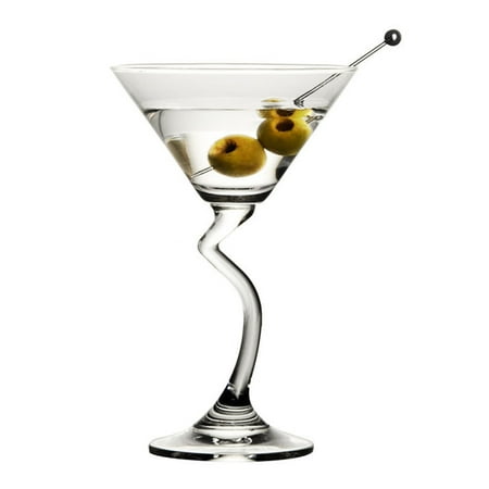 

Alexsix Spiral Cocktail Glass Revolving Martini Creative Long Tail Cocktail Straw Wine Glass for Bar Party