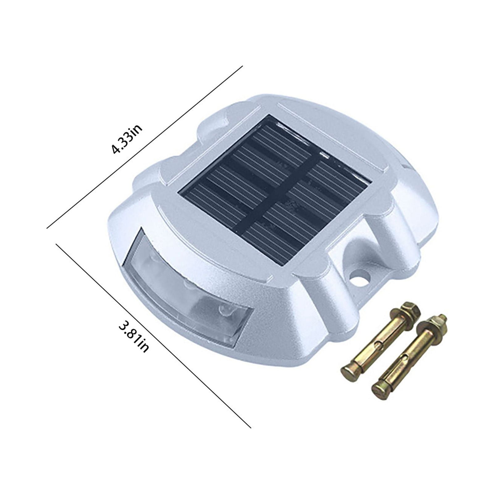 Solar Road Spike Light Night Lamp with Reflector Smart Charging Flashing and Constantly 2 Lighting Modes This Is an Intermittently Bright Version Ip68 Wate Lighting Fixture Spike L
