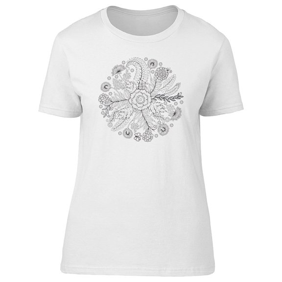A Round Design Of Flowers Tee Women's -Image by Shutterstock