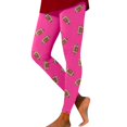 thumbnail image 1 of Gibobby Leggings para mujer Leggings para mujer Moda Entrenamiento Leggings Navidad Impresión Color Bloque Pantalones Elástico Leggings(Rosa,M), 1 of 4
