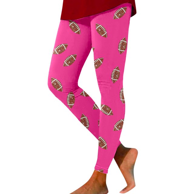 Gibobby Leggings para mujer Leggings para mujer Moda Entrenamiento Leggings Navidad Impresión Color Bloque Pantalones Elástico Leggings(Rosa,M)