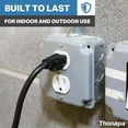 thumbnail image 4 of Thonapa 50 Ft Black Extension Cord - 16/3 Electrical Cable with 3 Prong Grounded Plug for Safety, 4 of 6