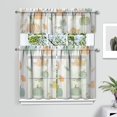 thumbnail image 2 of Fall Kitchen Curtains 36 Inch Short - 3 Panel Set, Autumn Harvest Print, Rod Pocket Window Treatment for Thanksgiving, Farmhouse, Cafe, Living Room - Machine Washable, 2 of 6