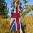 thumbnail image 5 of Glittery Union Jack Flag-2 Womens Summer Dress Tie Back A Line Flare Dress, 5 of 9