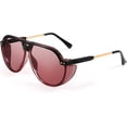 thumbnail image 1 of FEISEDY Women Men Vintage Aviator Sunglasses Side Shield Large Sqaure Frame Punk Style UV400 Protection B2237, 1 of 6