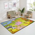thumbnail image 4 of Crawling Indoor Carpet Play Mat African Safari Animal for Living Room Bedroom Educational Nursery Floor Mat Area Rugs 60x39in, 4 of 6