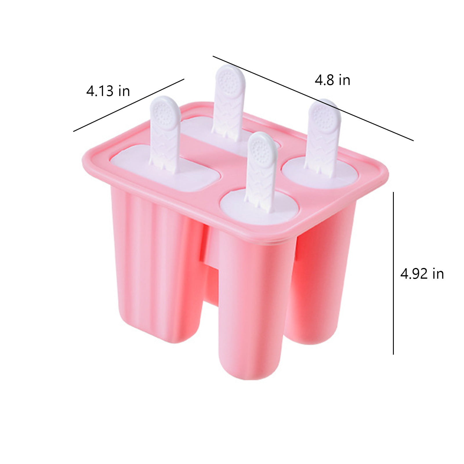 Ice Pop Mold, Flexible Silicone Freezer Molds Set of 4 Unique