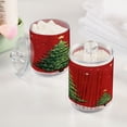 thumbnail image 5 of Iauyy 2 pack Transparent Floss Storage Container - Sealed Cotton Pad Can with PS Plastic Lid Dust-Proof for Bathroom Dressing Table,Small Christmas Tree, 5 of 7