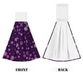 thumbnail image 2 of Zufioo Purple Snow Flakes Print Coral Fleece Velcro Hand Towel, Hangable Absorbent Hand Towel, Suitable for Kitchen, Bathroom Household Items, 2 of 7