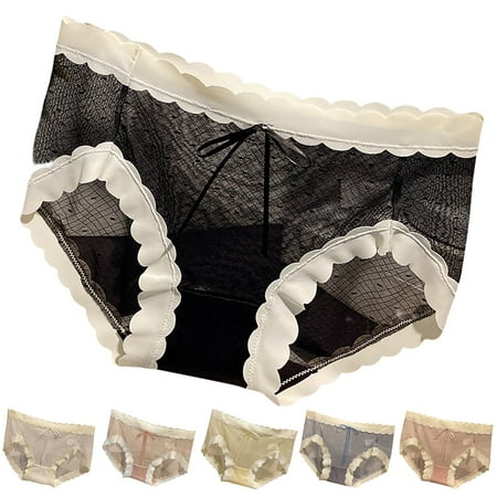 

PEASKJP Panties for Women Stretch Women s Underwear Low Rise Lady Micro Smooth Breathable Briefs Hipster Panties Beige M