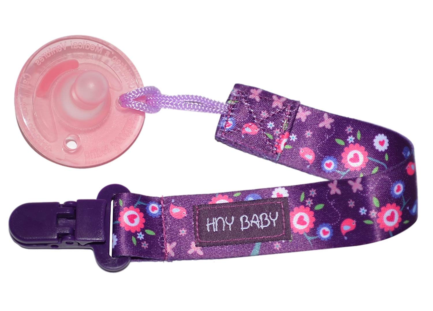 HnyBaby Pacifier Clip with Plastic Clip Universal fit to Pacifiers