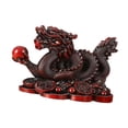 thumbnail image 2 of Figuras de dragón chino tradicional, estatuas coleccionables, arte de buena suerte, exquisito rojo grande, 2 of 9