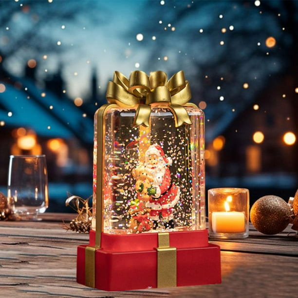 Decoración navideña, luz nocturna, regalos navideños para niños, microadorno para paisajismo, fiesta navideña, decoración del hogar, regalo para niños Papá Noel
