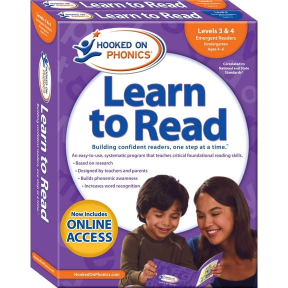Learn to Read Complete Sets: Hooked on Phonics Learn to Read - Levels 3&4 Complete : Emergent Readers (Kindergarten | Ages 4-6) (Series #2) (Paperback)