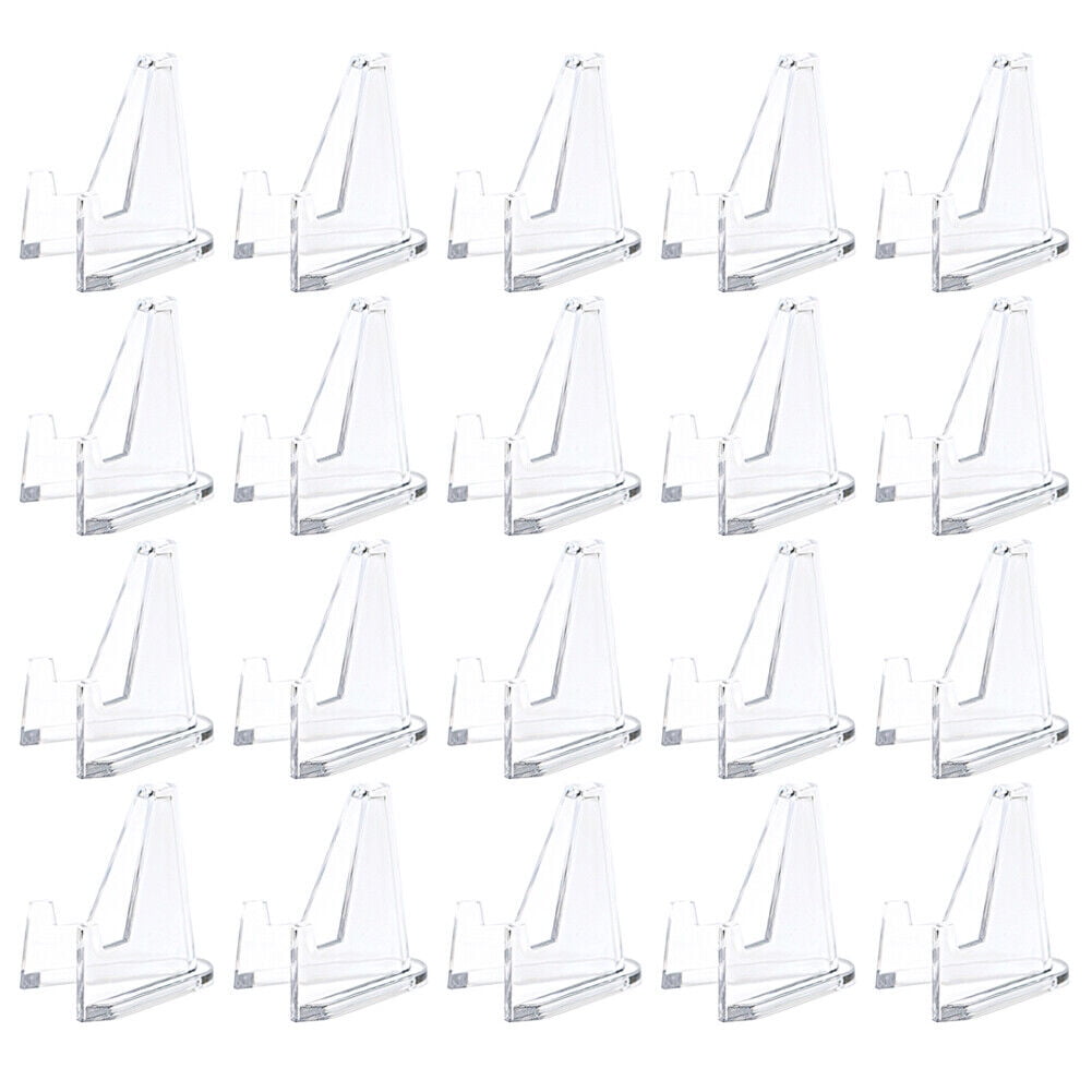 US 20-40 Pack STANDS EASEL for Coin Small Knives Challenge Holders CLEAR ACRYLIC