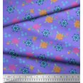 thumbnail image 3 of Soimoi Poly Georgette Fabric Leaves & Wild Flower Floral Print Fabric by Yard 52 Inch Wide, 3 of 3