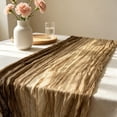 thumbnail image 4 of Party Runner,Gradient Crinkle Sheer Gauze Long Table Cover With Multi Tone Color Options,Reception Cake Mat Used For Bohemian Wedding Classroom Event Decor, 4 of 7