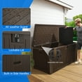 thumbnail image 6 of Dextrus XXL Outdoor Storage Deck Box - Spacious and Secure 230 Gallon Large Deck Box,Outdoor Storage for Patio Furniture Cushions, Brown, 6 of 7