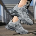 thumbnail image 5 of Men's Fashion Sneakers - Geometric Pattern, Breathable Fabric Upper, MD Sole, EVA Insole, Low Top Casual Street Sports Shoes for All-Season Running & Daily Wear, Daily Wear Shoes, 5 of 9