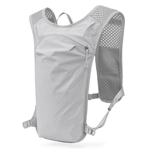 Outdoor Cycle Backpack, Lightweight Nylon Shoulder Bag for Running, Hiking, Fishing, with Front Pocket and Mesh Straps