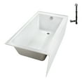 thumbnail image 5 of Streamline NAL-5620-CH 66 in. x 32 in. Acrylic Right-Hand Drain Alcove Bathtub in Glossy White With External Drain in Polished Chrome, 5 of 10