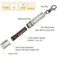 thumbnail image 2 of EverBrite Mini LED Flashlight, High Lumen Keychain EDC Flashlight, 1 AAA Battery(include), Silver, 2 of 8