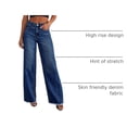 thumbnail image 4 of Pantalones PRETTYGARDEN de Mezclilla Stretch de Pierna Ancha y Cintura Alta Talla 12, 4 of 6