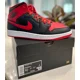thumbnail image 4 of Size 10 - A i r-Jor-dan 1 Mid Black/White/Fire Red, 4 of 5