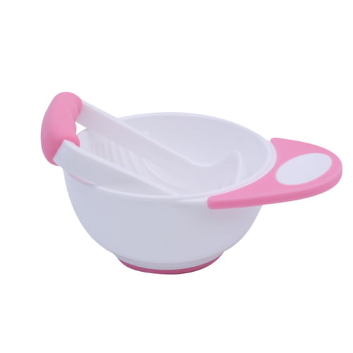 Baby Infant Learn Dishes Grinding Bowl Kids Handmade Grinding Food Mill 