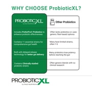 ProbioticXL - Probiotic & Prebiotic, Shelf Stable - Blend 11 Strains - Promote Healthy Gut Flora Growth, 12.5 Billion CFU - Non-GMO, Gluten-Free - 30 Veggie Caps