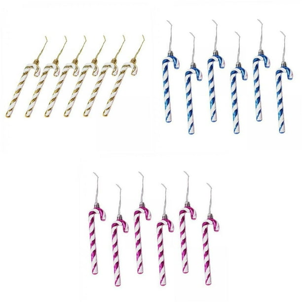 Set de 6 Ornamentos Navideños en Forma de Estrella Resplandeciente Estilo E