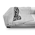 thumbnail image 3 of YOLO Soft Flannel Fleece Throw Blanket, Modern Popular Phrase Motto of the Internet Generation Inspirational Lettering, Cozy Plush for Indoor and Outdoor Use, 70" x 90", Black and White, by Ambesonne, 3 of 6