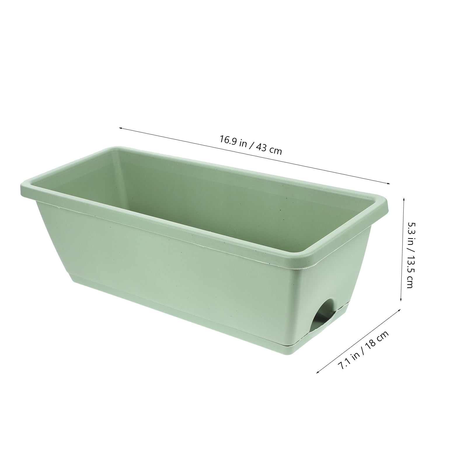 Window box planter 4 Sets Rectangle Window Box Planter Vegetable Planter Pot Flower Pot with Tray for Garden Indoor