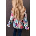thumbnail image 1 of ABPHQTO Blusa de mujer con hombros descubiertos y estampado floral multicolor, 1 of 5