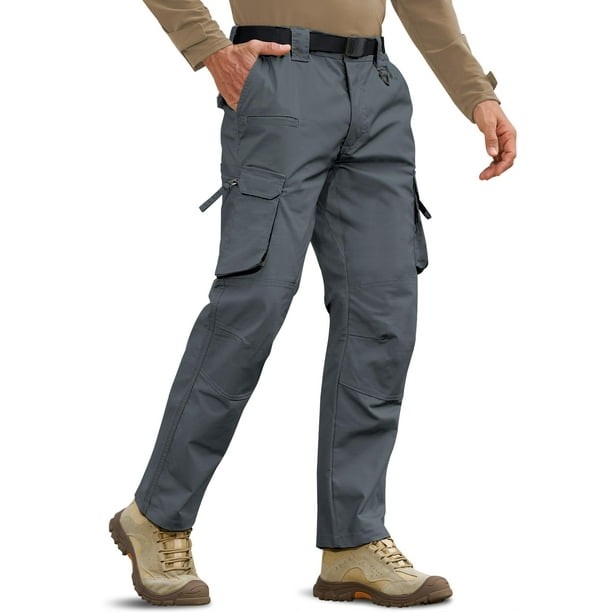 Pantalones de senderismo MOURCE Quick Dry Impermeables para Hombre - Gris