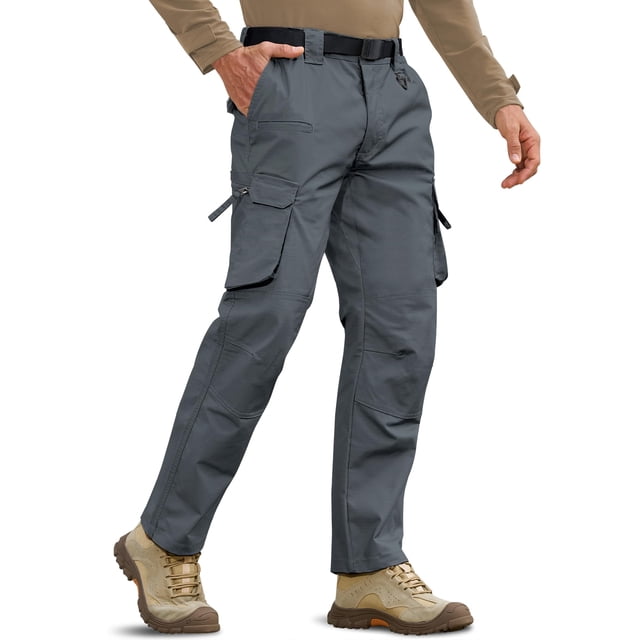 Pantalones de senderismo MOURCE Quick Dry Impermeables para Hombre - Gris