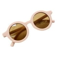 thumbnail image 3 of TISHITA Lunettes de Soleil Rétro pour Enfants Mignonnes Rondes Lunettes pour Tout-Petit Nourrisson Plage Rose Rose, 3 of 4