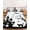White, Pitch Black, Charcoal, Silver Gray, variant on King Size Fitted Sheet Set - Orange Halloween 3 Piece Bedding Sets 16" Deep Pocket Fitted Sheet with 2 Pillowcases, Scary Castle Bats Tree Silhouette Brushed Microfiber Hotel Luxury Bed Sheets