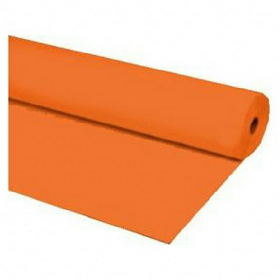 40" X 100 Ft Plastic Heavy Duty Banquet Roll Tangerine Orange