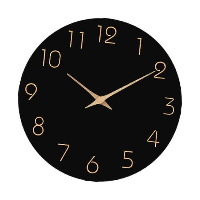 2026 Wall Clock 12 inch Home Decor Round Decorative Clock for Living Room Bedroom White