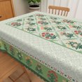thumbnail image 3 of Bohemian Floral Waterproof Tablecloth,60x84 Inch Rectangle Stain Resistant Table Cover For Dining Room Kitchen Party Decor,Green, 3 of 6