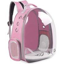 Cat Backpack Carrier,Pet Bubble Carrying Bag Airline Approved, Pet Travel Carrying Bag for Small Medium Cats and Puppy with Hiking Walking Outdoor Use(Pink)