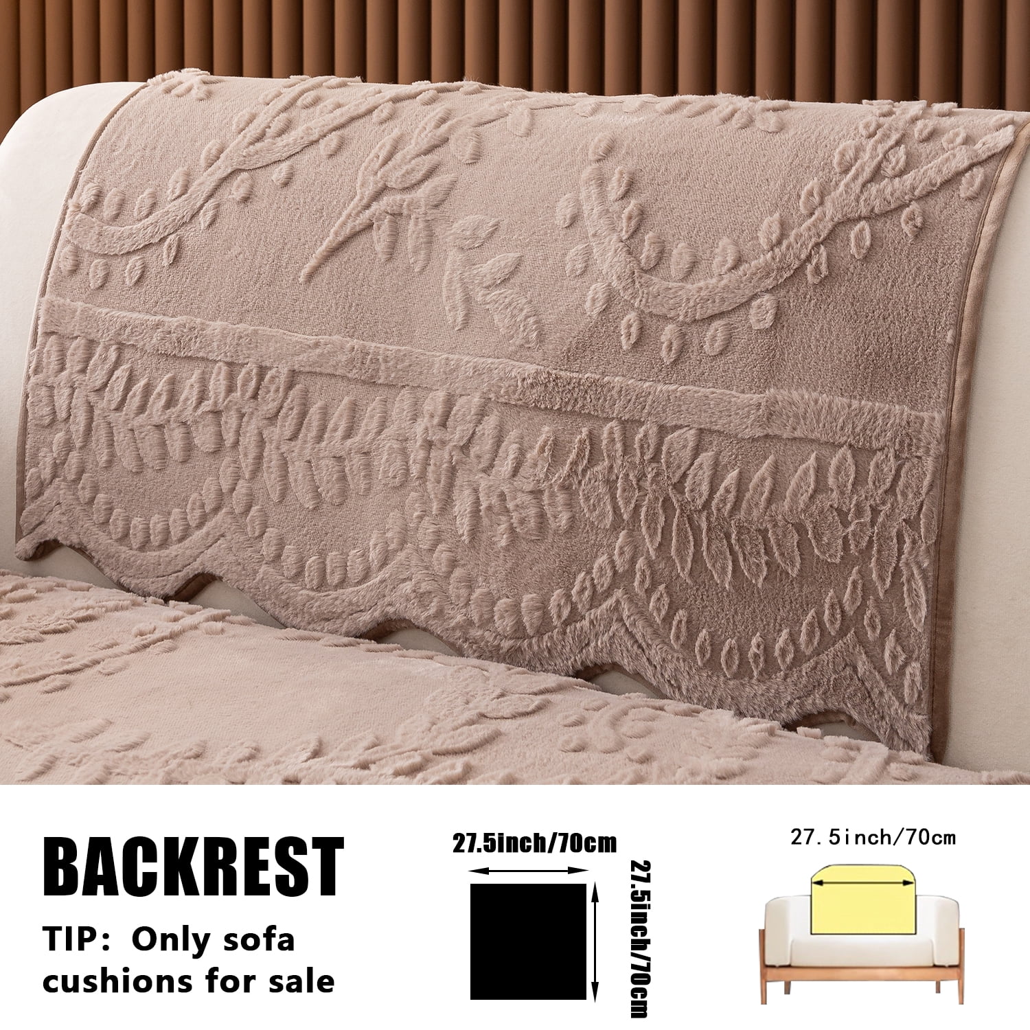 Thickened Anti-Slip Sofa Cover Scratch-Resistant & Wear-Resistant Pet-Friendly Design Soft Fabric Living Room Use Machine Washable Sofa Protector