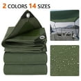 thumbnail image 2 of Multipurpose Canvas Tarp with Reinforced Edges Rustproof Grommets Heavy Duty 19.4oz Tarpaulin Cover for Tent Roof Camping, 2 of 11