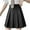 Black, variant on IROINNID Women's Fashion Pleated A-Line Skirt Anti-Burnout High Waist Mid Empire Waist Mid Solid Color Skirt