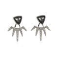 thumbnail image 2 of Personality Earrings Leaves Beautiful Diamond Earrings Irregular Mesh, 2 of 9