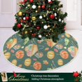 thumbnail image 6 of GZHJMY Thanksgiving Tree Skirt Pumpkin Xmas Tree Skirt Floor Door Round Mat Decorations for Holiday Party Home Christmas Day Ornaments, 35.4", 6 of 6