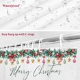 thumbnail image 6 of Merry Christmas Bathroom Shower Curtain Western Green Boots Pine Leaf Candy Canes Waterproof Washable Shower Curtains for Bathtub Bath Decor with Grommets and Hook 72 X 72 Inch, 6 of 8